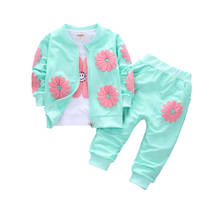 New Baby Girls Boys Clothes Children Autumn Winter Jacket T Shirt Pants 3Pcs/sets Toddler Fashion Costume Infant Kids Tracksuits 2024 - buy cheap