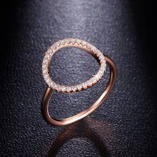 Atacado novo inverno incrustado coração cristal de swarovskis anel para mulheres moda 925 jóias anéis de casal 2024 - compre barato