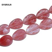 13 * 18mm Natural Faceted Watermelon Rred Crystal Stone Beads Water Drop Beads For Jewelry Making DIY Earring Accessories 2024 - buy cheap