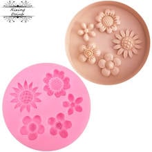 3D flower shape silicone mold fudge mold cake decoration tool chocolate jelly mold 2024 - buy cheap