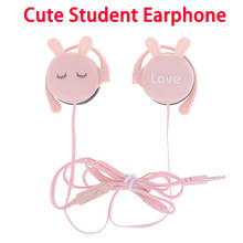 3.5mm Cute Rabbit Cartoon Stereo Earphone Headphone With Ear-hook Sports Headset For Girls Kids Xiaomi Mobile Phone Gift Mp3 2024 - buy cheap