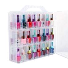 Soporte organizador de esmalte de uñas de calidad, organizador Universal portátil de doble cara transparente y estuche de almacenamiento de hilo para 48 botellas 2024 - compra barato