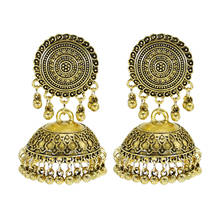 Indian Jhumka Earrings for Women Boho Big pendientes Geometric Drop Dangle Earring Tribal Egypt Festival Party Jewelry Gift 2024 - buy cheap