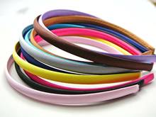 10 Mixed Color Plastic Headband Covered Satin Hair Band 9mm for DIY Craft 2024 - buy cheap