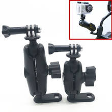 Motorcycle rearview mirror or Pinch Bolt Mount with Double Socket Standard Arm for GoPro Hero Camera 2024 - buy cheap