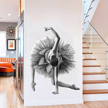 Adesivos de parede de bailarina, decoração de casa, arte de dança, decalque de parede para quarto, decoração murais de parede 2024 - compre barato