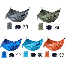 Double hammock Nylon hanging bed durable ultra-light Sleeping Bed Swing Outdoor Camping Travel 2 Persons With Carry Bag 2024 - buy cheap