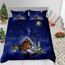 Thumbedding Hot Selling Bedding Set Christmas 3D Printed Duvet Cover Santa Print King Queen Twin Full Single Double Bed Set 2024 - buy cheap