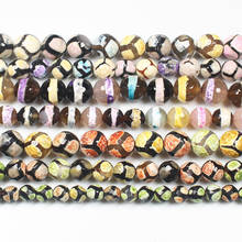 Contas redondas facetadas multicoloridas com vários padrões de 6-12mm, atacado para joias diy frete grátis! 2024 - compre barato