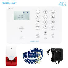 Homsecur sem fio & com fio 4g/3g/gsm lcd casa sistema de alarme do assaltante teclado de toque + ios/android app multi-idiomas menu GA01-4G-W/b 2024 - compre barato