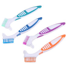 Escova de limpeza de próteses dentárias, cabo de borracha, multi-camadas, escova para dentes falsos, ferramenta de cuidados bucais ergonômica 2024 - compre barato