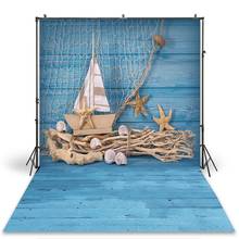 HUAYI Photography Backdrop Newborns Baby Child Photo Booth Background Vintage Navigation Blue Seaboat Photoshoot BackdropXT-3610 2024 - buy cheap