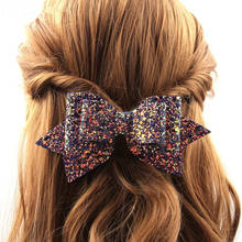 New Fashion Women Princess Bow Hair Clips Lady Girls Sequin Big Bowknot Barrette Hairpin Hair Accessories Jewelry (12Colors) 2024 - buy cheap