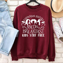 Bed & Breakfast Kids Stay Free Halloween Sweatshirt 100% Cotton Graphic Pullovers Halloween Witch Grunge Jumper Sweatshirts 2024 - buy cheap