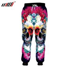 Moletom com estampa 3d ujwi, arte criativa de flor, folha, caveira, para homens/mulheres, estilo hip hop 2024 - compre barato