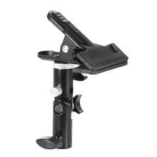 Metal Clamp Clip Holder with 5/8" Light Stand Attachment Screw Mount Swivel Adapter for Photo Studio Reflector & Background 2024 - buy cheap