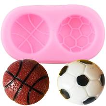 Football basketball Silicone Molds Cupcake Topper Fondant Cake Decorating Tools Soap Resin Clay Candy Chocolate Gumpaste Moulds 2024 - buy cheap