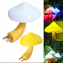Mushroom Shape LED Night Lights Sensor Dusk to Dawn Bedroom Decor Wall Lamps for Kids Children's Room Bedside Lamp US/EU Plug 2024 - buy cheap