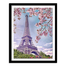 Diamond Embroidery Landscape Full Diamond Painting Paris Tower Picture of Rhinestone  Bead Home Decor 2024 - buy cheap