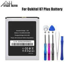 PINZHENG Новая батарея 2500mAh для Oukitel U7 Plus, запасная батарея для телефона, запасная батарея для Oukitel U7Plus, мобильный телефон 2024 - купить недорого