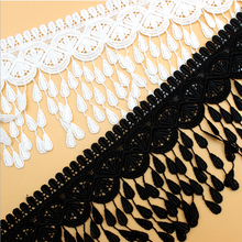 Tassel Fringe Polyester Embroidered Lace Guipure Lace Designer Diy Trims Chemical Venise 3D Flower White Black 9cm 2024 - buy cheap