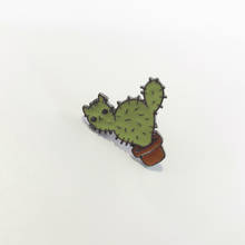 Creative Brooch fresh plant cactus cat potted flower oil dripping Brooch anti light BROOCH BADGE 2024 - buy cheap