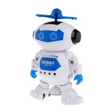 HBB 1 шт. электронные ходячие танцевальные игрушки-роботы с музыкальным освещением детские развивающие звуковые развивающие игрушки подарки 2024 - купить недорого