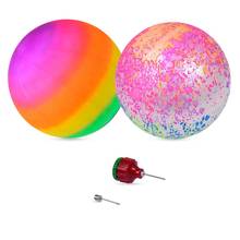 Цветной Радуга надувной разноцветный мяч шары футбол игрушек плавательных бассейнов на свежем воздухе воды игры пляж игрушки для детей 2024 - купить недорого