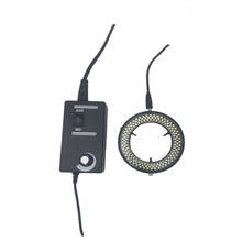 Lâmpada anel de luz led ajustável, 144 ou 56 leds, 6500k, para industrial, estéreo, microscópio trinocular binocular, câmera de vídeo digital 2024 - compre barato