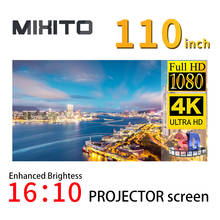 MIXITO 16:10 Anti-light Projector Screen 106 110inch HD 1080 Foldable Portable Projection Movies For Home Theater Outdoor Indoor 2024 - buy cheap