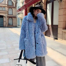 Faux Fur Coat Women Casual Furry Thick Warm Long Faux Mink Fur Jacket Loose Winter Coat Women Teddy Coat manteau femme hiver 2024 - buy cheap