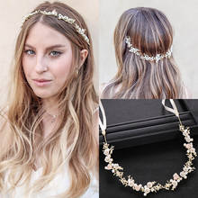 Diademas de flores brillantes para mujer, diademas de lujo con perlas para el cabello, joyería para el cabello de boda, diademas de 2024 - compra barato