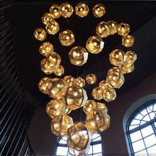 Luces Led colgantes de Metal con bolas multifacetadas de acero inoxidable, accesorios de iluminación modernos, geométricos creativos, para sala de estar, comedor y dormitorio 2024 - compra barato