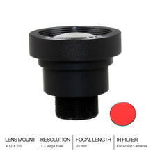Witrue-lente de 1,3 megapíxeles de 35mm con filtro IR M12, apertura de montaje F2.0 para cámara de acción 2024 - compra barato