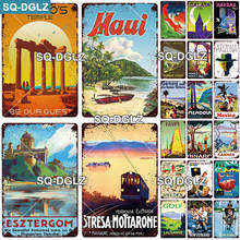 [SQ-DGLZ] HAVANA City Metal Sign Vintage Plaque Wall Decor For Bar Country Plate Tin Sign Travel Beach Poster 2024 - buy cheap