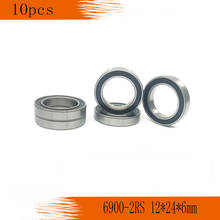 10pcs 6900-2RS Bearing ABEC-1  10x22x6 mm Metric Thin Section 6900 2RS Ball Bearings 6900RS 61900 2RS 2024 - buy cheap