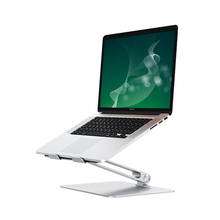 Suporte de notebook com altura ajustável, liga de alumínio, elevação gratuita, suporte para laptop, macbook, dell, hp, ipad pro, 7-17 polegadas 2024 - compre barato