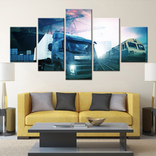 Poster Wall Art Canvas Paintings Poster Print 5 Panels Transportation Car Picture Modern Home Decor Living Room Decoration Art 2024 - buy cheap