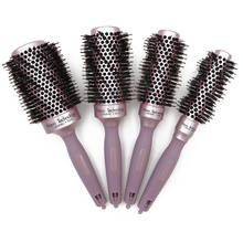 4 Size High Quality Hairdresser Brush Aluminum Barrel Hair Ceramic Round Comb With Boar Bristle Ionic Curling Brush Barber Comb 2024 - buy cheap