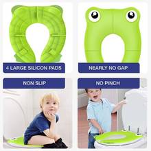 Portable Baby Travel Folding Potty Seat Toddler Toilet Training Seat Children Urinal Cushion Children Pot Mat Green  Frog Lid 2024 - buy cheap