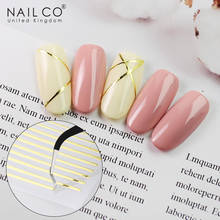 NAILCO 3D Curve Stripe Lines Nail Stickers Set Gold Silver Adhesive Striping Striping Tape Decal UV Nails Sequins Deco Manicure 2024 - buy cheap