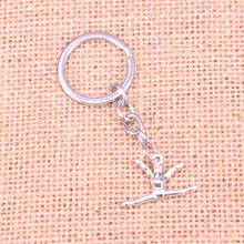 20pcs gymnastics gymnast sporter Keychain 22*16mm Pendants Car Key Chain Ring Holder Keyring Souvenir Jewelry Gift 2024 - buy cheap