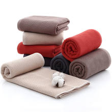 70x140CM Cotton Quick-dry Towel Plaid Bath Towels Cotton Soft Dry Towels Kitchen Clean Absorbent Towels Solid Color Household 2024 - buy cheap