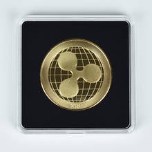 Gold Plated Coins  Ripple XRP Metal Coins Cryptocurrency Collection Gift with Coin Display Case 2024 - buy cheap