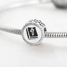 Authentic S925 Silver Bead Power of Prayer Cross Charm fit Lady Bracelet Bangle Girl Birthday Gift DIY Jewelry 2024 - buy cheap