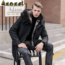 Azazel Parka Men's Winter Goose Down Jacket Real Rabbit Fur Coat Hooded Raccoon Fur Collar Warm Parkas Men 2020 1916 KJ3112 2024 - buy cheap