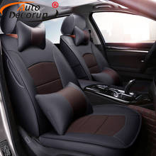AutoDecorun perforado asiento de cuero real cubre para LEXUS NX200 NX300 NX300h NX200t accesorios cubierta de asiento de coche protectores conjunto 2024 - compra barato