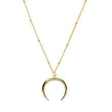 Hot Sale Delicate Moon pendant Necklace Jewelry Curved Moon Necklace Gold color 925 Silver Moon Necklace Jewelry Birthday Gift 2024 - buy cheap
