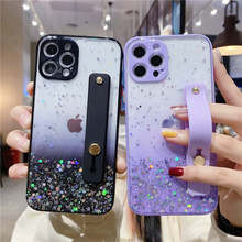 Glitter Sequin Wrist Strap Soft Case For Huawei P40 P30 Lite Mate 30 Pro Bling Cover For Huawei Y5P Y6P Y7P Nova 6se 7i Y6 2019 2024 - buy cheap