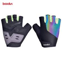 Boodun Summer Colorful Men Women Cycling Gloves Half Finger MTB Gloves Shockproof Breathable Road Mountain Bike Bicycle Gloves 2024 - buy cheap